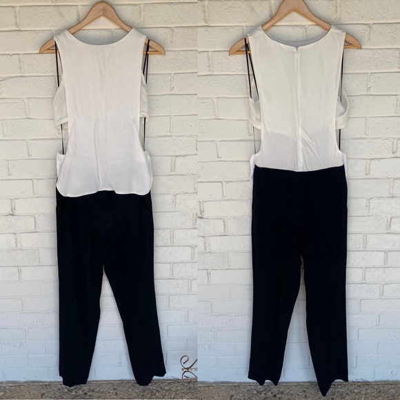 A.L.C. Landon Black and White Tiered Jumpsuit 8 - Picture 2 of 12